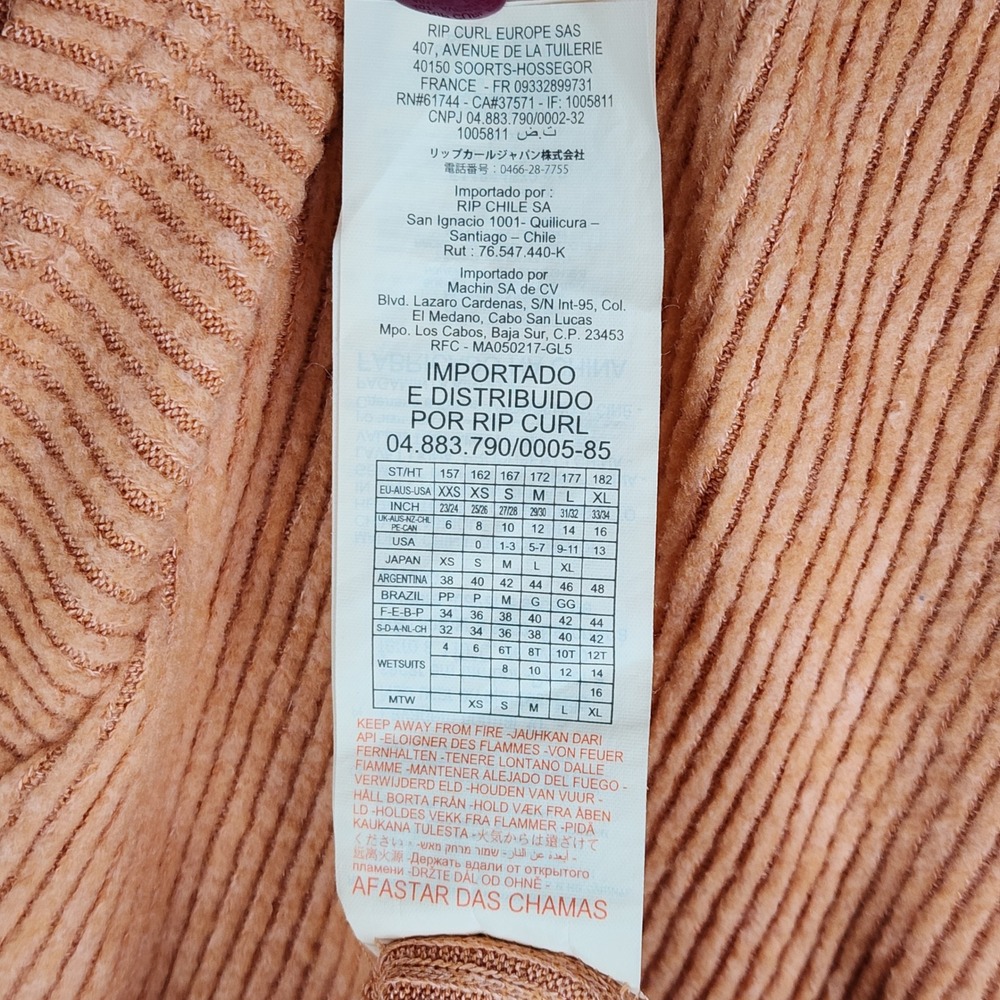Rip Curl Ribbed V-Neck Hoodie Womens XS Knit Kangaroo Pocket Pullover - Picture 7 of 9